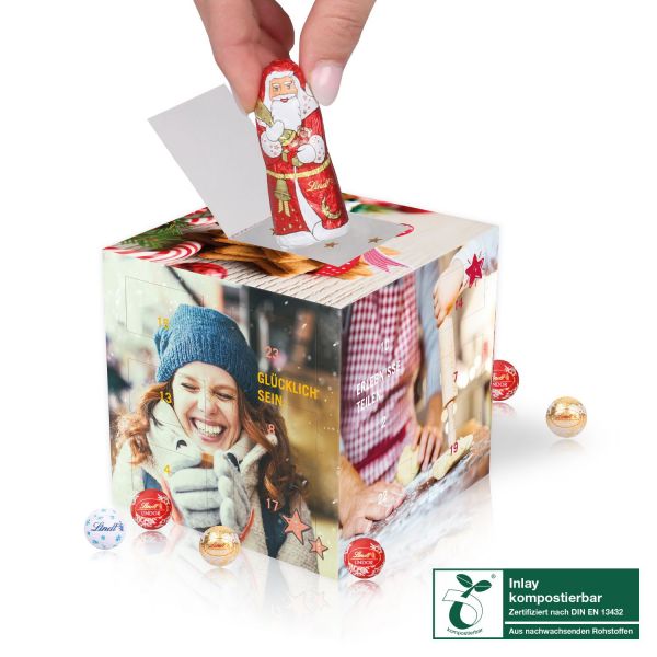 Lindt Weihnachtsmann Adventskalender Würfel