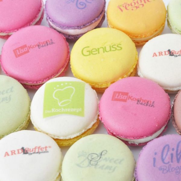 Logo Macarons in Geschenkbox